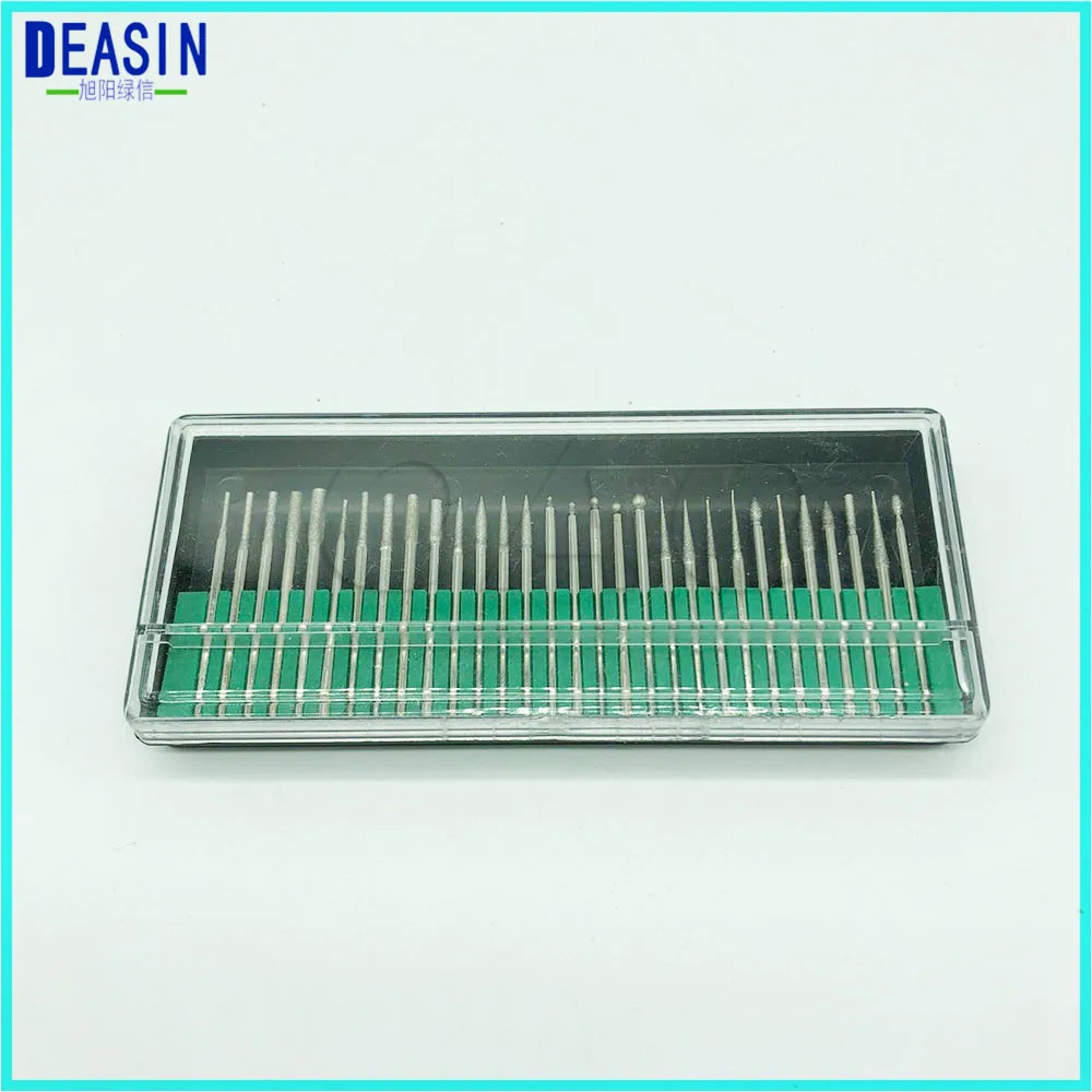 

2018 DEASIN dental NEW Tail diameter 3mm diamond grinding head Burs for Polishing Smoothing Burs Lab Med Burrs Tooth Drill