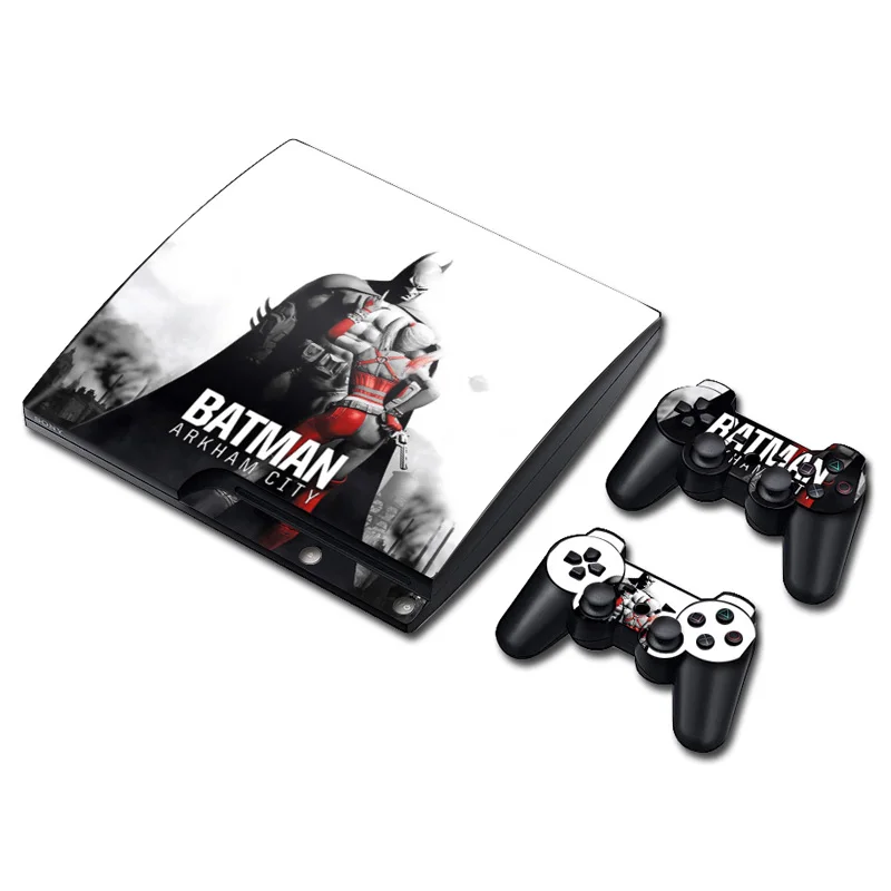 DC Бэтмен Джокер Харли Квинн Кожа Наклейка для PS3 Slim playstation 3 консоли и контроллеры для PS3 скины наклейки Винил