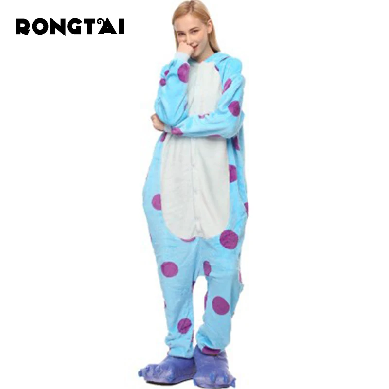 RONGTAI мультфильм пижамы Комбинезоны нагрудный карман украшения ушками животных
