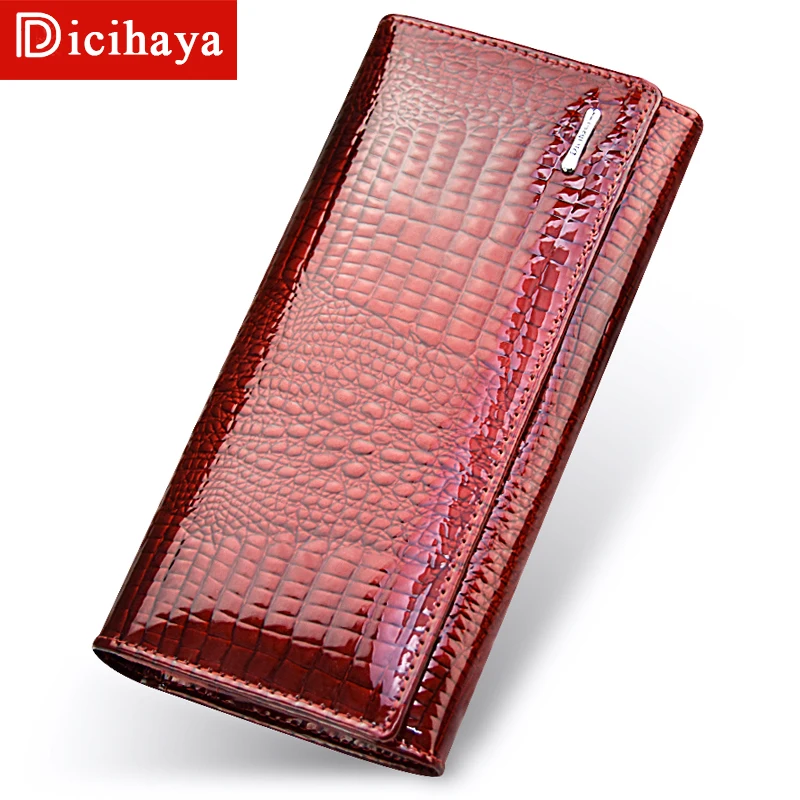 DICIHAYA, женские кошельки, Длинные кошельки, Женский кошелек из натуральной кожи, Женский Аллигатор, женский кошелек, кошельки для монет, держатели, чехол для телефона
