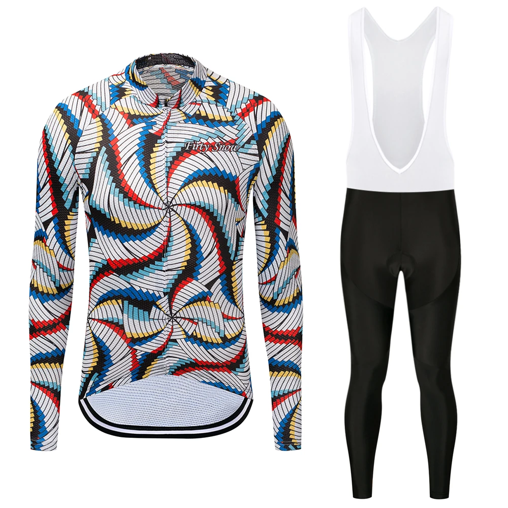 Команда с длинным рукавом Велоспорт Джерси Комплект комбинезон ropa ciclismo 2019