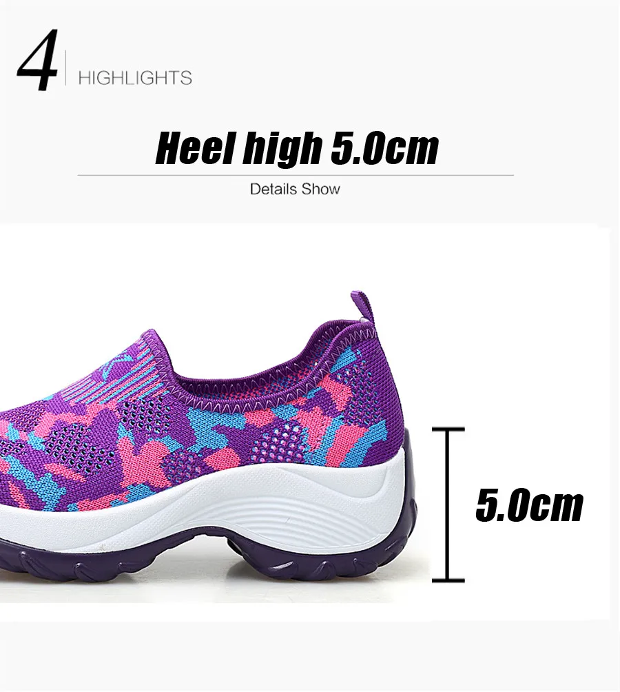 Весенняя женская обувь на плоской подошве; обувь на платформе; tenis feminino; дышащая сетка; нескользящая резиновая подошва; слипоны; chaussure femme; кроссовки; 1853