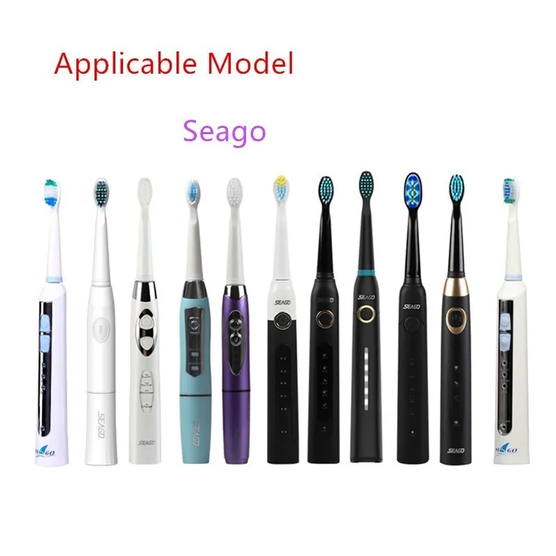 Seago электрическая Зубная щётка головы для SEAGO 949/507/610/659/909/908 черный белый автоматическая Sonic зубная щетка с мягкой щетиной