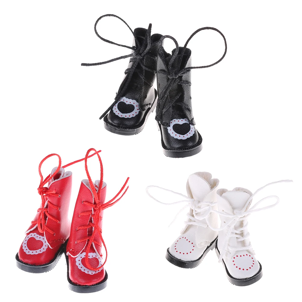 

PU Leather 1/8 Doll Boots For 1/6 Dolls Shoes For Doll Mini Boot 3.2cm 1pair