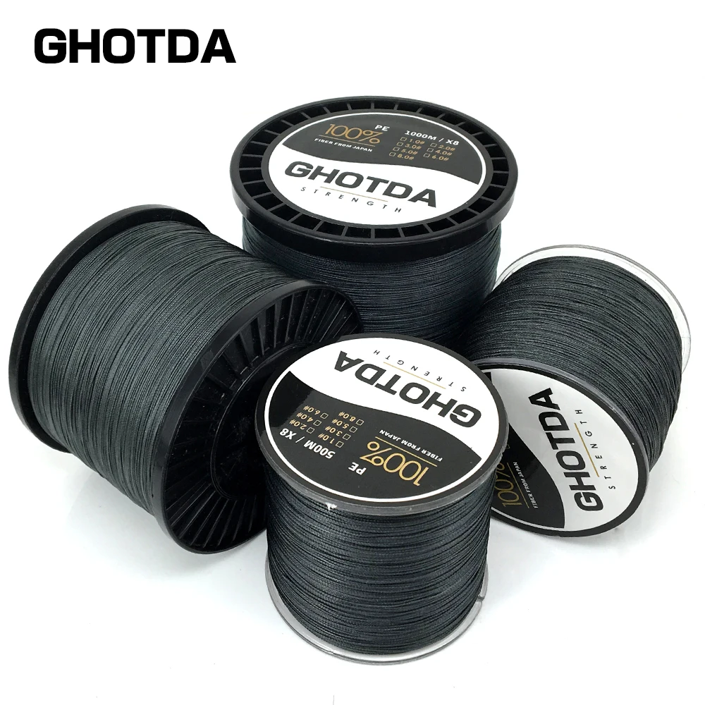 300 м 500 1000 GHOTDA бренд 8strands супер сильный Японии Multifilament ЧП плетеная леска 20 30 40 50 60 80