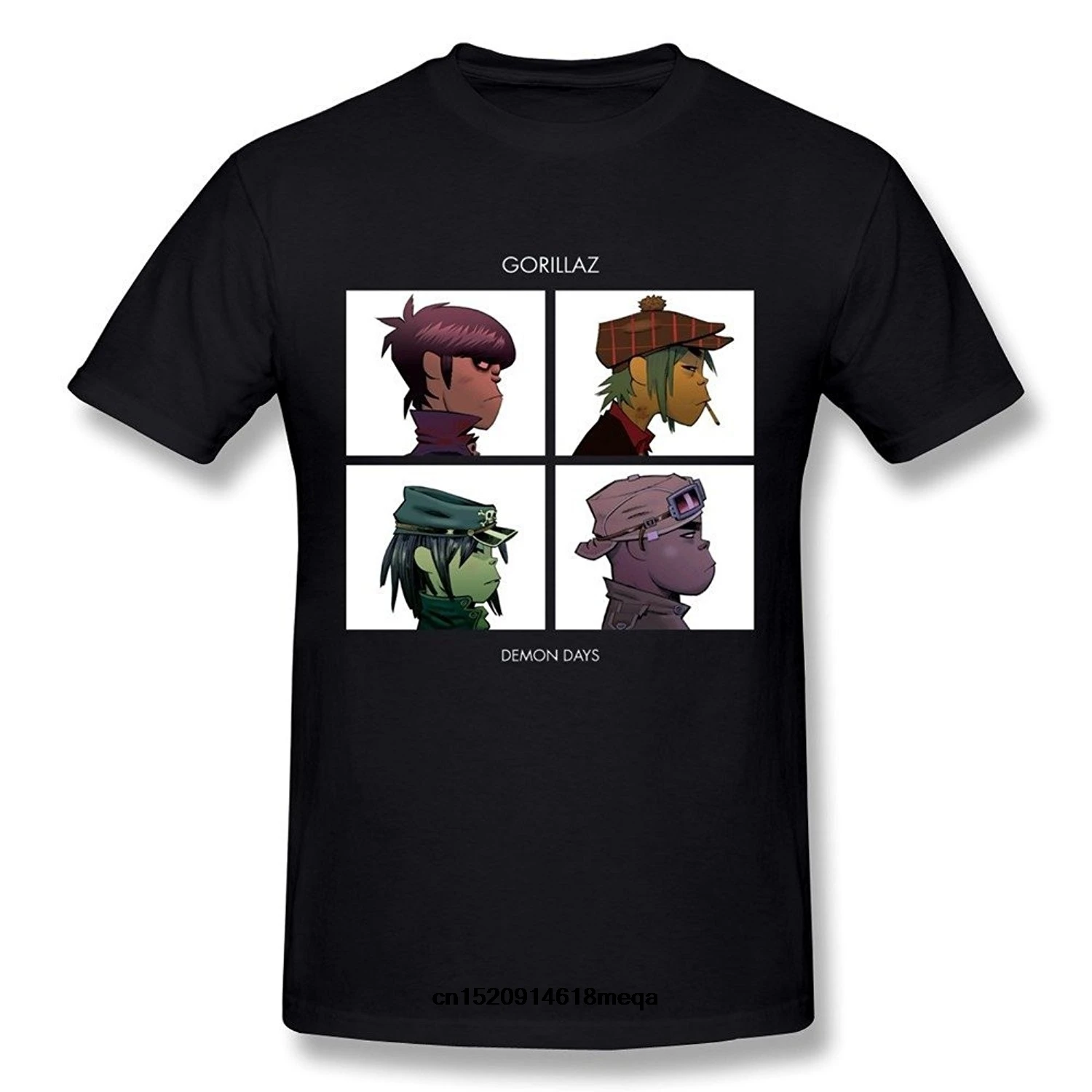 T рубашка мужская мода's Gorillaz Demon Days Album t-Shirt | Мужская одежда