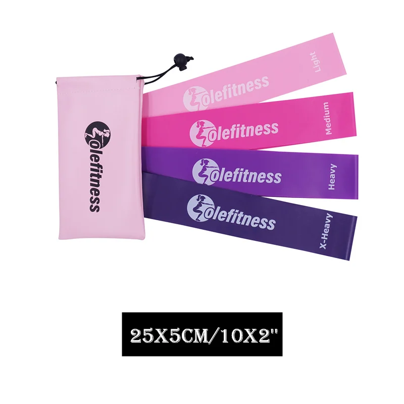 Set of 4 -25x5cm Olefitness резинка для фитнеса резина для тренировок спортивный инвентарь сопротивление контура полосы розовый набор из 3 с сумкой резинки Для женщин тренажеры для дома и тренажерный зал тренировки - Цвет: Set of 4 -25x5cm