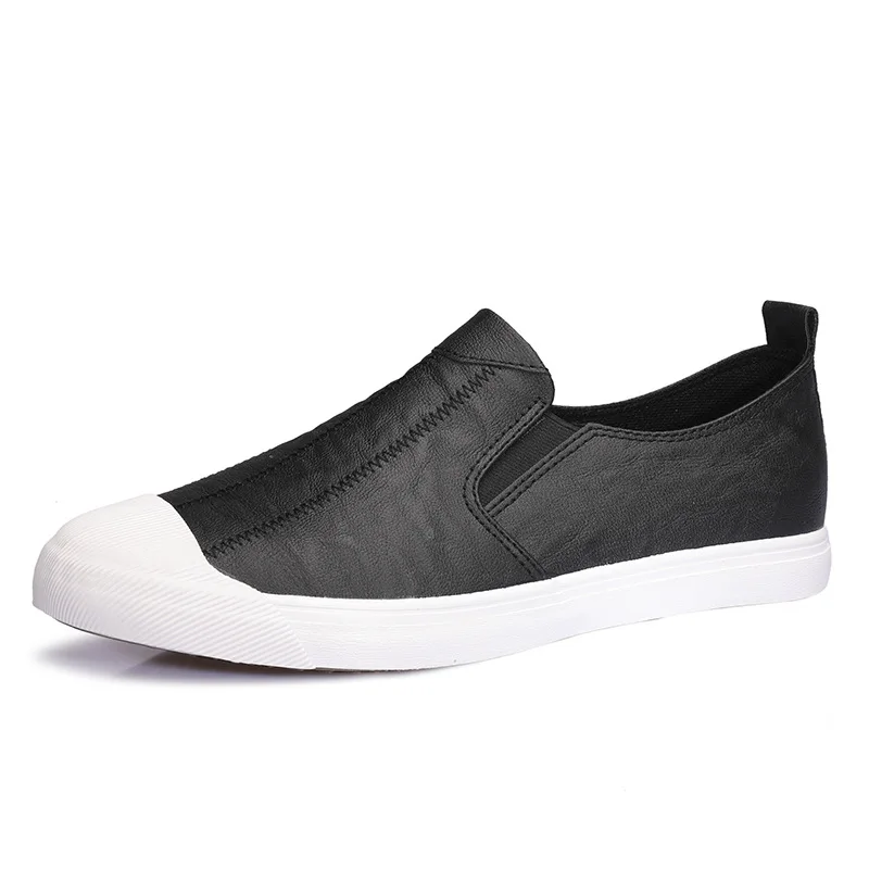 Мужские кожаные кроссовки повседневные лоферы Chaussure Homme 2019 | Обувь