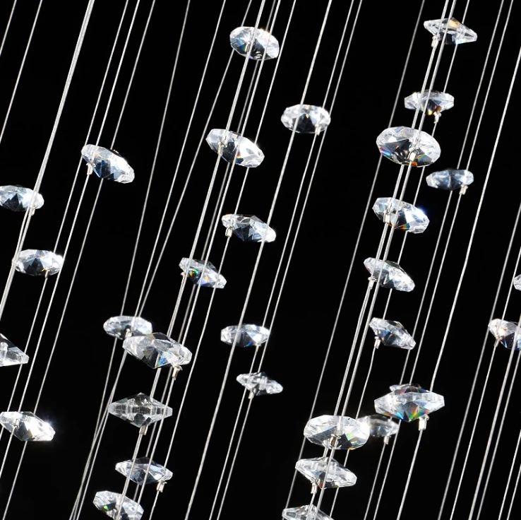 Светодиодная Современная хрустальная люстра K9 освещение с кристаллами большая