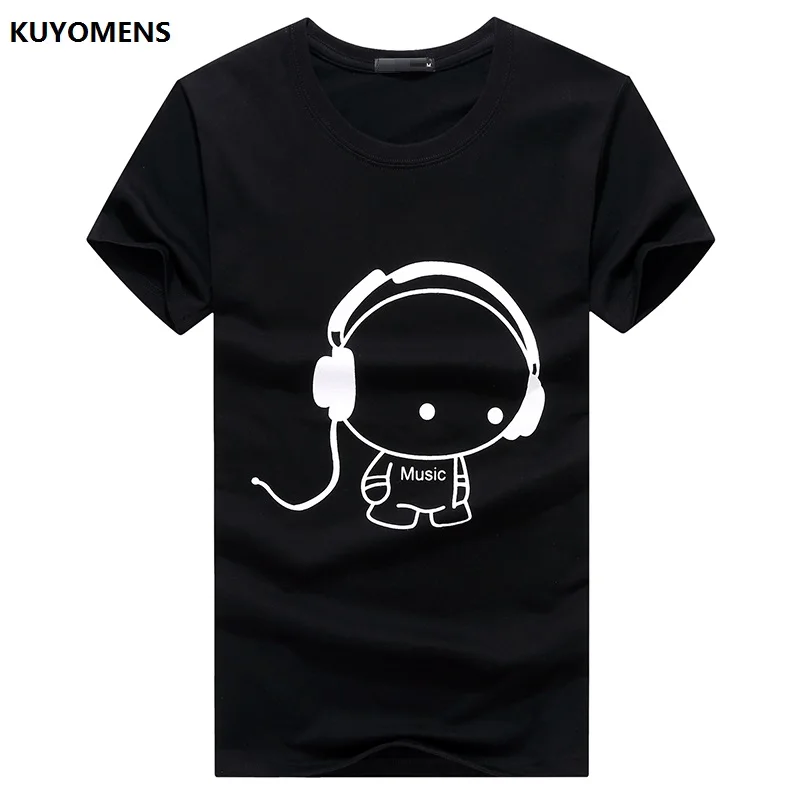KUYOMENS футболки забавная Мужская футболка из хлопка с коротким рукавом О-образным