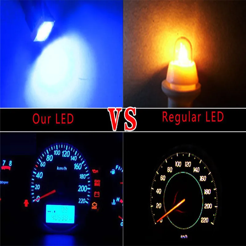 LaLeyenda 10 шт., 24 В, 12 В, T5 светодиодный, 17, 37, 73, 74 SMD 5050, Автомобильный светодиодный светильник, приборная панель, лампа, 12 В, белый, синий, красный, желтый
