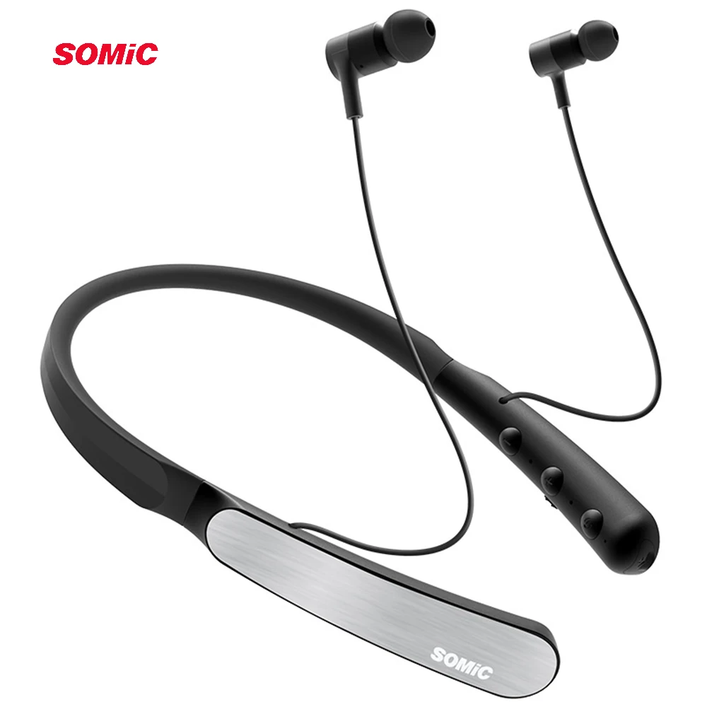 SOMIC SC1000 спортивные Bluetooth наушники с активным шумоподавлением шейные беспроводные