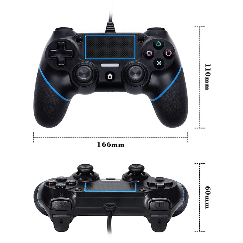 PS4 аксессуары геймпад проводной джойстик PS4 sixaixs несколько вибрации двигателя для Игровые приставки 4 Замена Dualshock4 контроллер