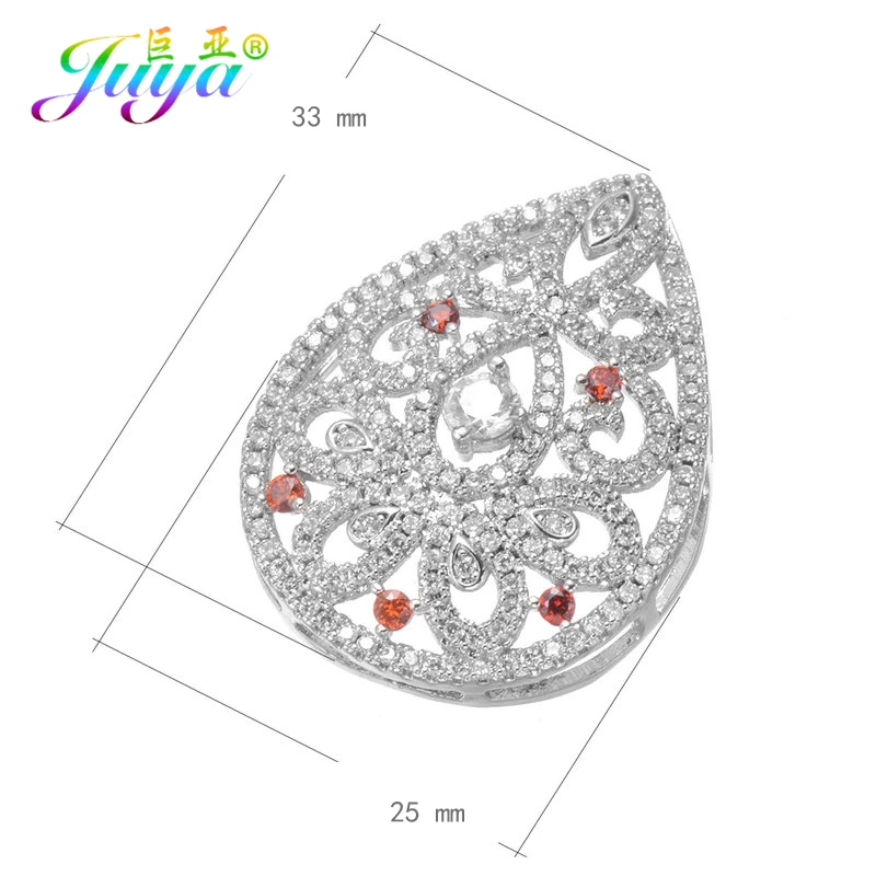 Украшение из циркония с микрозакрепкой плавающий цветок соединитель подвески