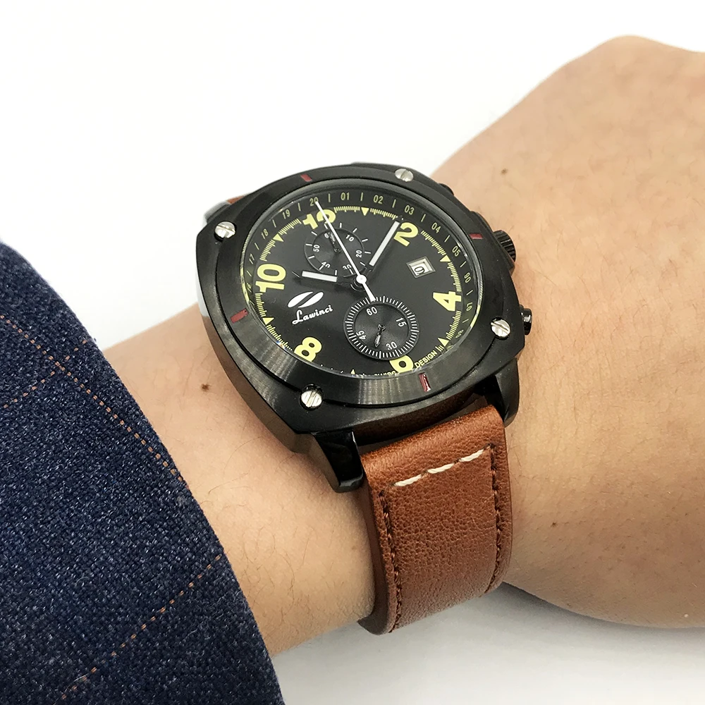 Lawinci, модные женские и мужские кварцевые часы, кварцевые мужские часы t 100 m, водонепроницаемые, покрытие, черный чехол, нержавеющая сталь, наручные часы