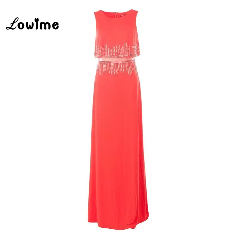 2017 красное вечернее платье с арбузом длинное фальш вставкой для выпускного