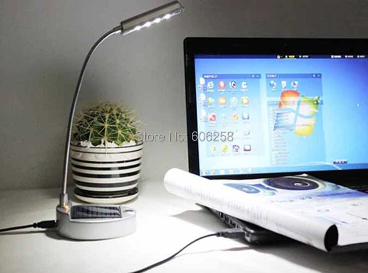Солнечная светодиодные Настольные Лампы/PC USB Зарядное Устройство Портативный