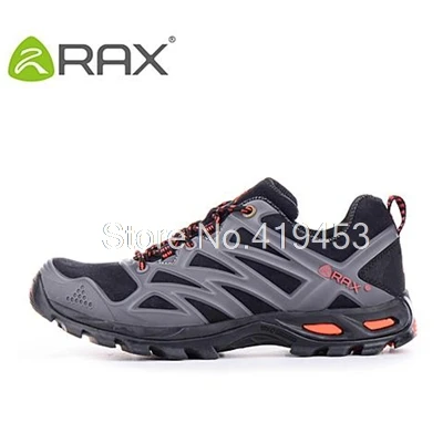 gray orange Rax мужские ботинки для пешего туризма; сезон осень-зима; уличные спортивные треккинговые кроссовки; Мужские дышащие Нескользящие ботинки для альпинизма; D0618 - Цвет: gray orange