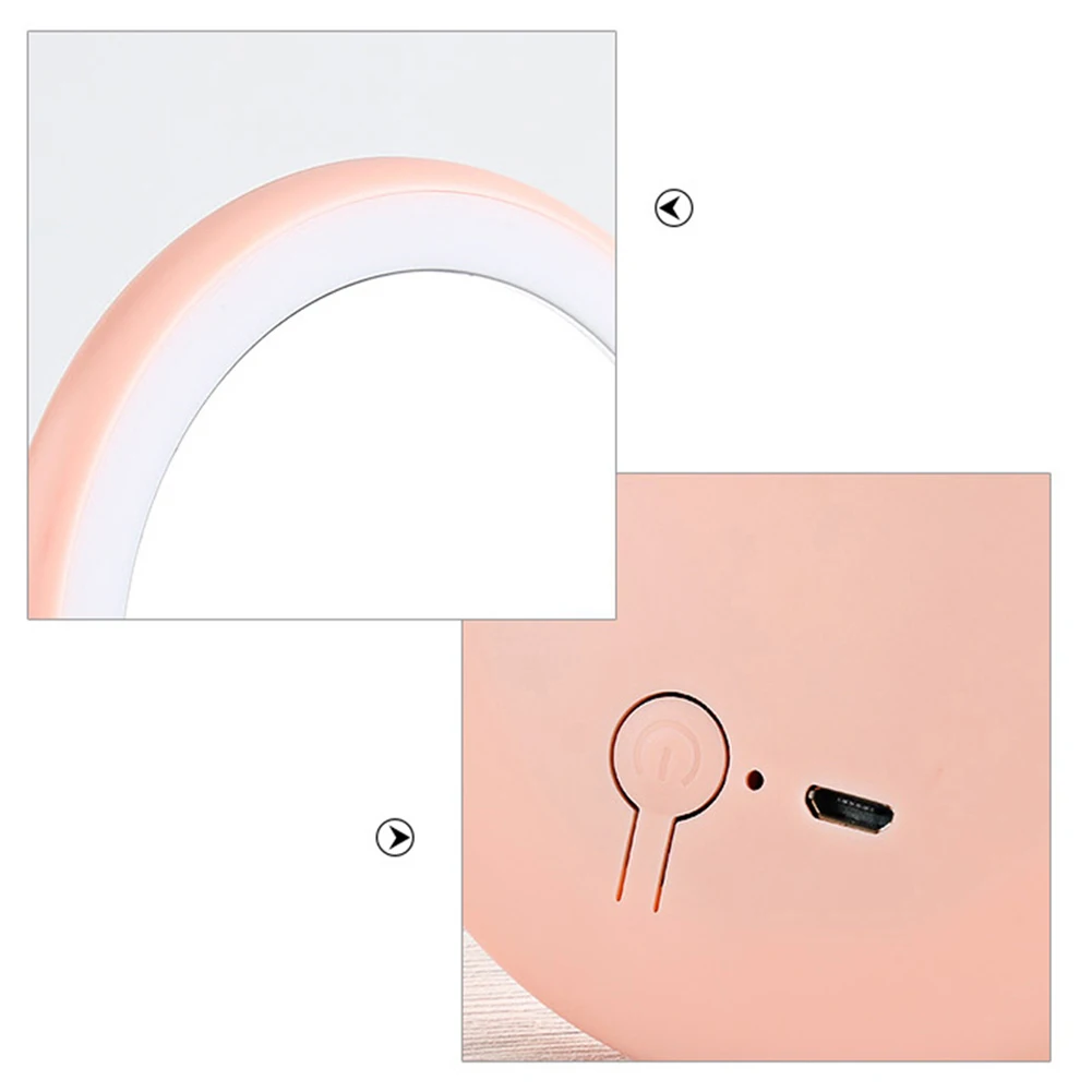 Hottest Rechargeable Mini Portable Round HD Makeup Cosmetic Mirror with 12LED Lights