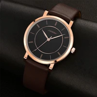 sinobi top brand luxury quartz watch men fashion ultra thin leather strap mens watches 2019 relogio masculino 3atm waterproof