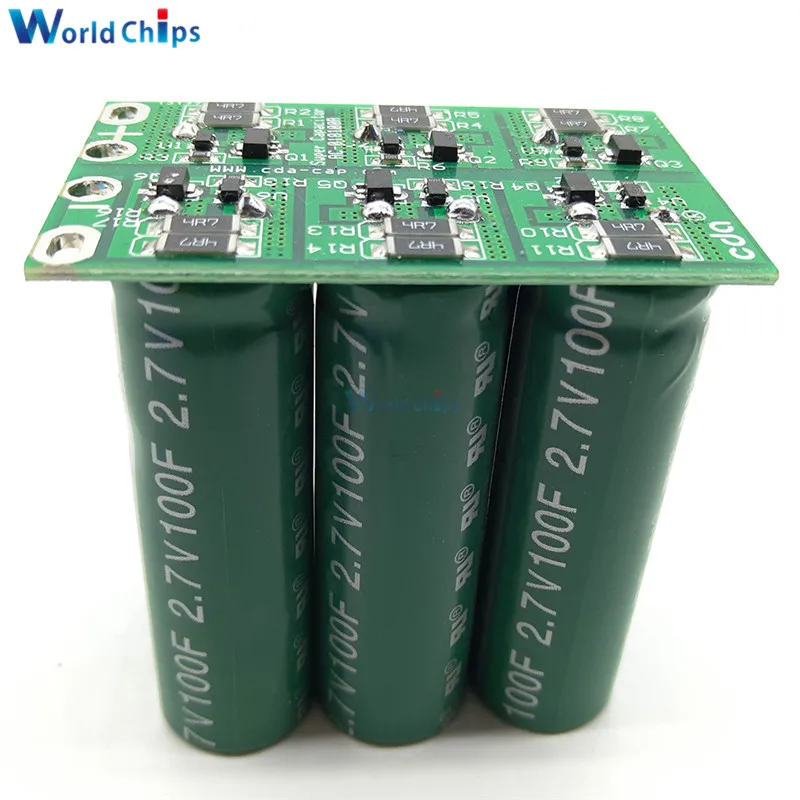 16V 16.6F Super Capacitor Automotive Rectifier 6pcs 2.7V 100F Double Row / Sigle Ultracapacitor With Protection Board Module | Электронные