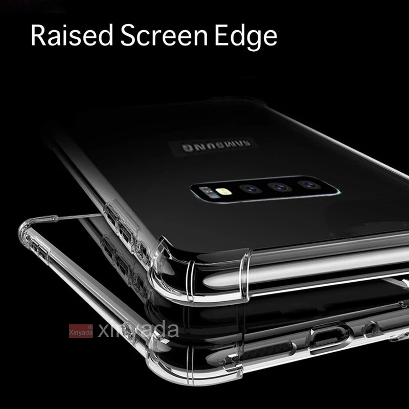 Роскошный прозрачный мягкий силиконовый чехол-бампер из ТПУ для Samsung Galaxy S10 Plus S10e