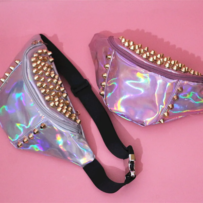 Поясная Сумка женская прозрачная с заклепками|bag fanny|waist bag fanny packfanny pack for women |