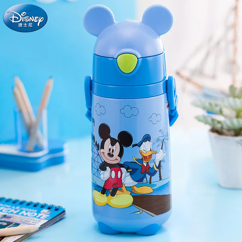 Оптовая продажа Disney baby термоизоляционная бутылка для воды с соломой 440