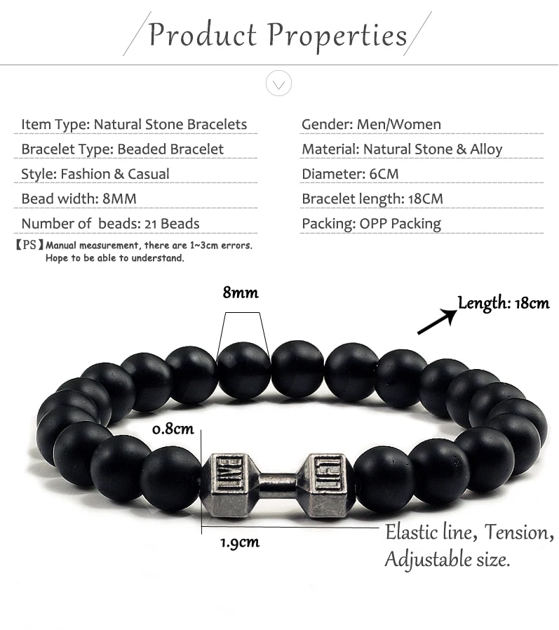 13 Style Natural Scrub Alloy Beaded Bracelets Dumbbell Owl Buddha Head Lucky Charm Stone Beads Women Man Jewelry Drop Shipping | Украшения