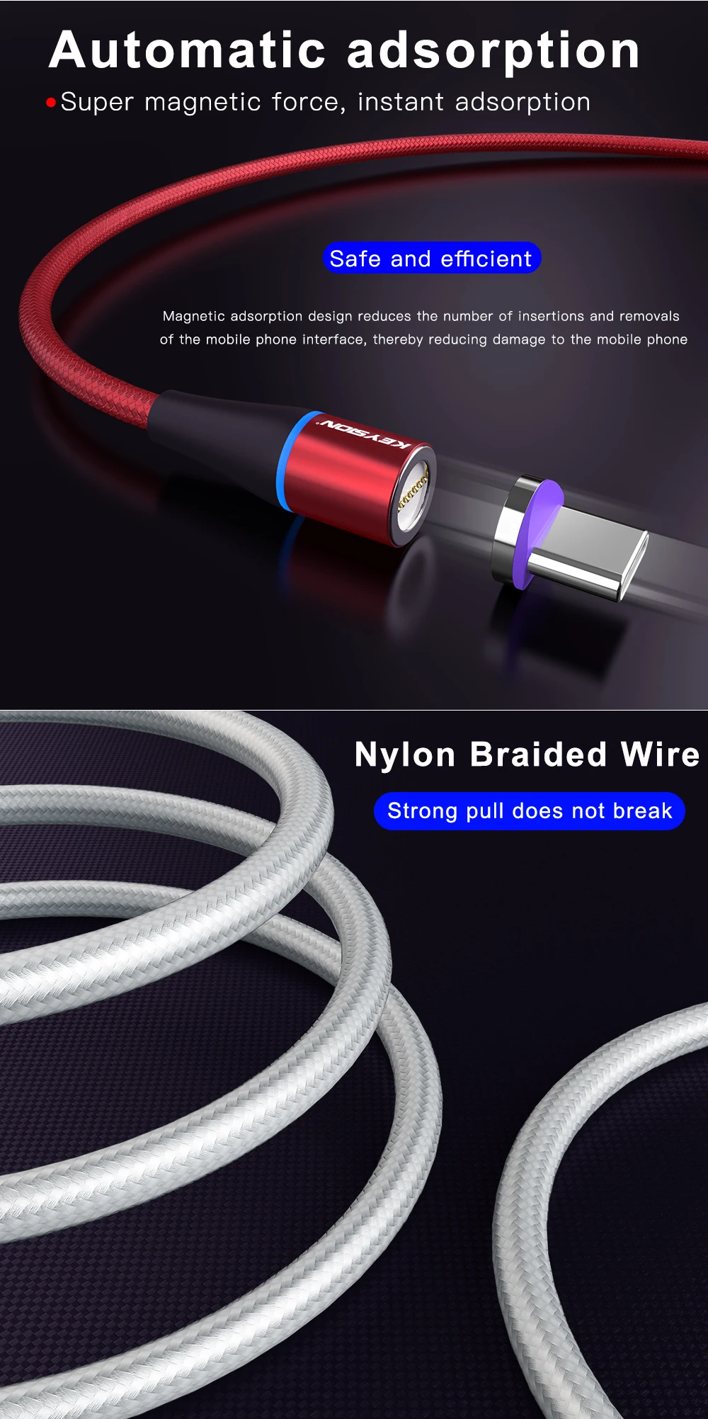 KEYSION 5A usb type-C супер быстрый зарядный Магнитный кабель для huawei P30 mate 20 Pro honor 20 10i USB C Магнитный зарядный провод для телефона