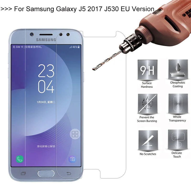 2.5D 9 H Премиум закаленное Стекло для Samsung Galaxy J5 (2017) j530 ЕС Версия Экран протектор