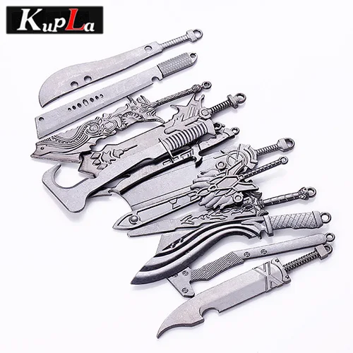 C5567b Kupla винтажные Подвески с большим мечом DIY модные подвески с ножом металлические трендовые Подвески с мечом для изготовления ювелирных изделий 12 шт./лот C5611 - Окраска металла: C5567b