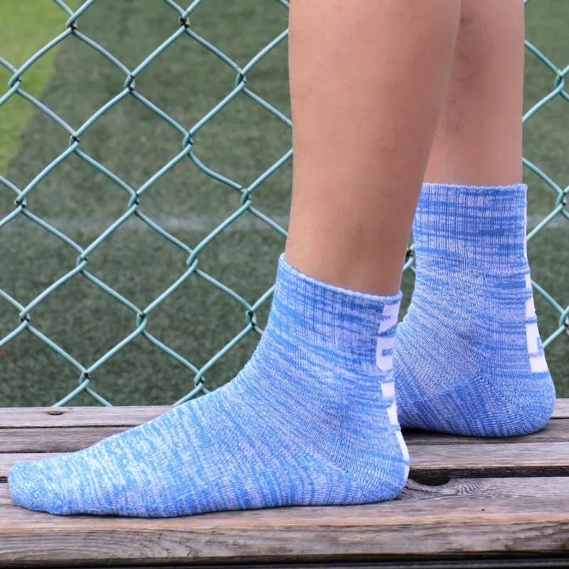 Kunli Brand Cotton Men's Running Socks Women Cycling Riding Bicycle Bike Yoga Socks Gym Socks Breathable Basketball Sport Socks - Color: 1030 Blue