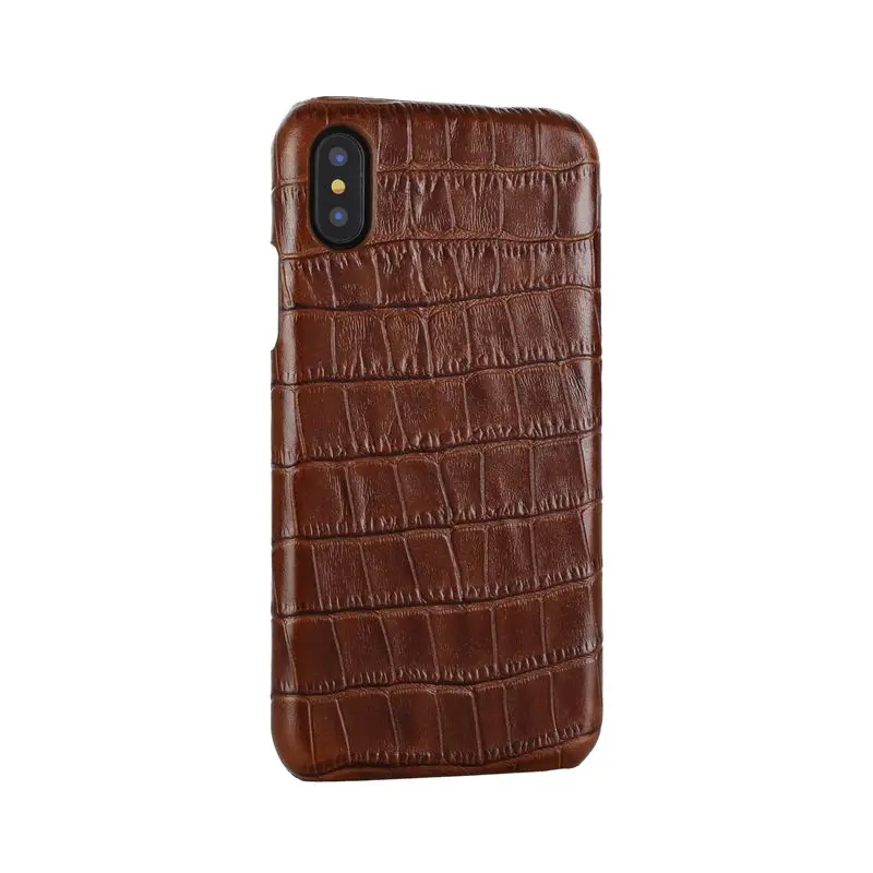 brown Чехол из натуральной кожи для Iphone XS Max, чехол, задняя крышка, модный защитный чехол для Iphone X XS, чехол для Max XR, корпус - Цвет: brown