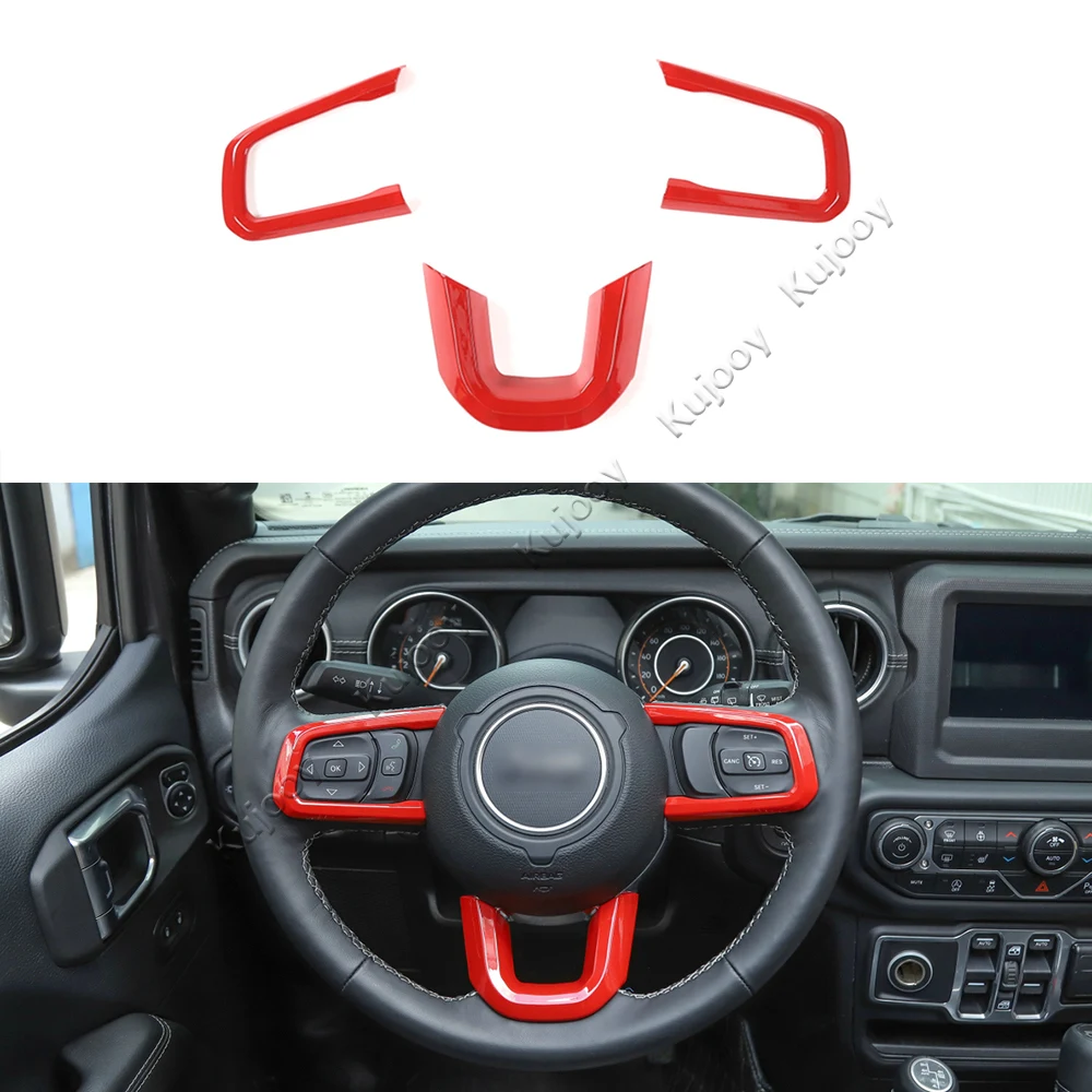 Внутренние молдинги для Jeep Wrangler JL 2018 + детали руля обшивка АБС пластик подходит