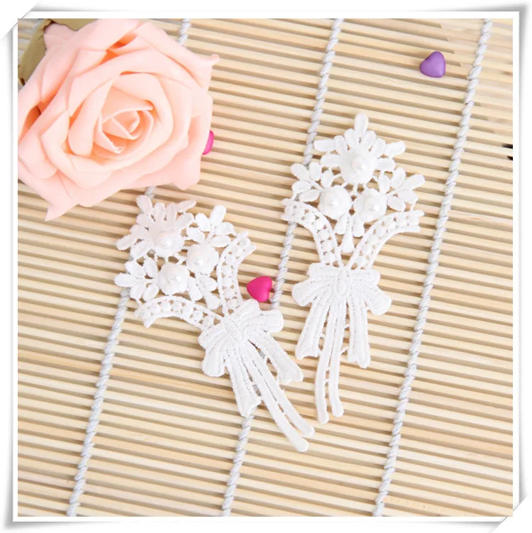 

Бесплатная доставка, хлопковая нашивка ручной работы «сделай сам» для вышивания, букеты цветов, Кружевная аппликация, патчи, 10 шт.