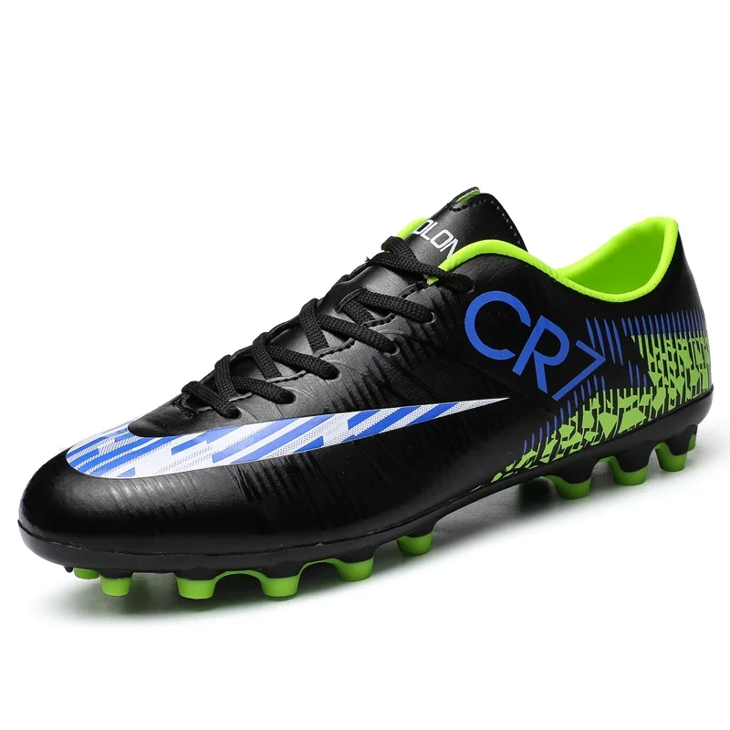 Мужские футбольные бутсы Superfly VI 360 TF CR7 футбольные бутсы Tiempo Legend для мальчиков и девочек Детские тренировочные массажные футбольные бутсы - Цвет: Черный