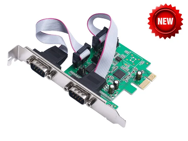 Адаптер-преобразователь для платы PCI Express 2 порта RS232 серийный Порт COM-PCI-E чипсет