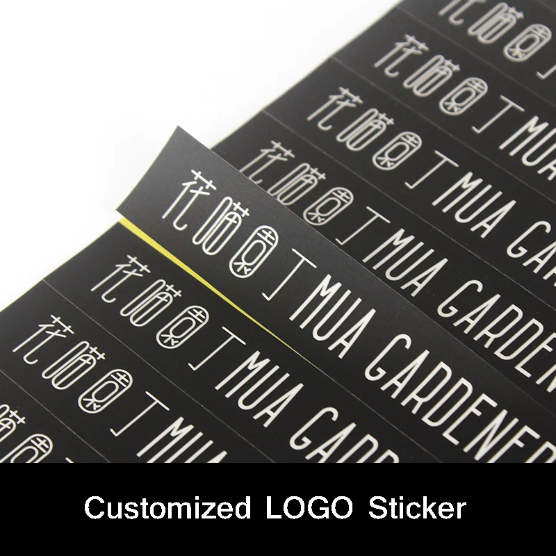 Customize Company LOGO Brand Label Kraft Paper/MATTE GOLD/Silver Drawbench Sticker Logo Personalized PVC Stickers Wholesale | Канцтовары