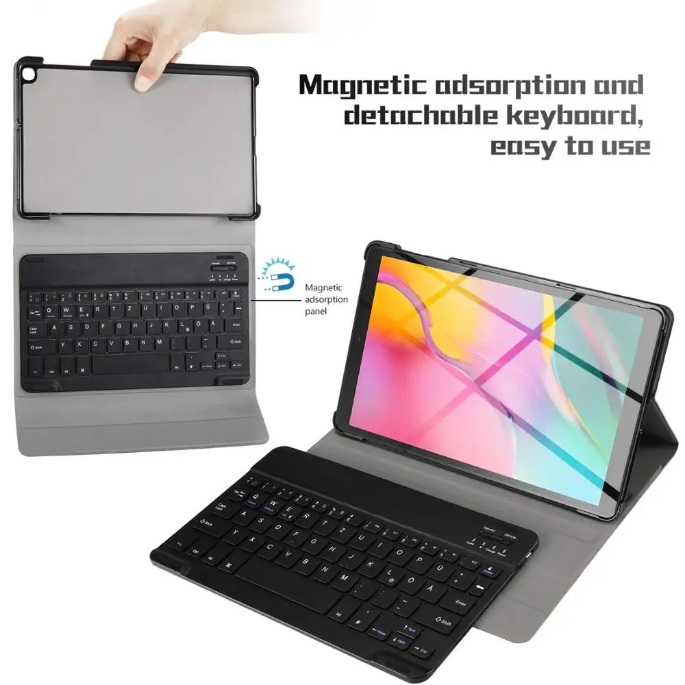 Чехол для клавиатуры Samsung Galaxy Tab A2 10 5 2018 модель SM-T590 тонкий легкий Чехол-подставка
