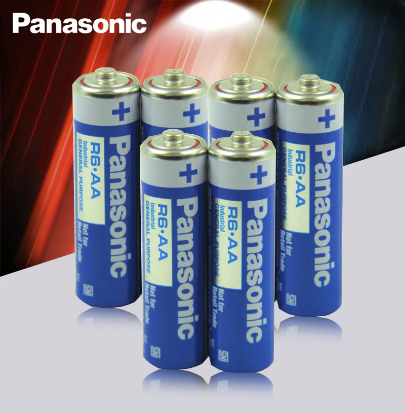 16 шт. Panasonic R6 1,5 в AA батареи щелочные батареи без ртути сухой аккумулятор для электрической игрушки фонарик часы мышь