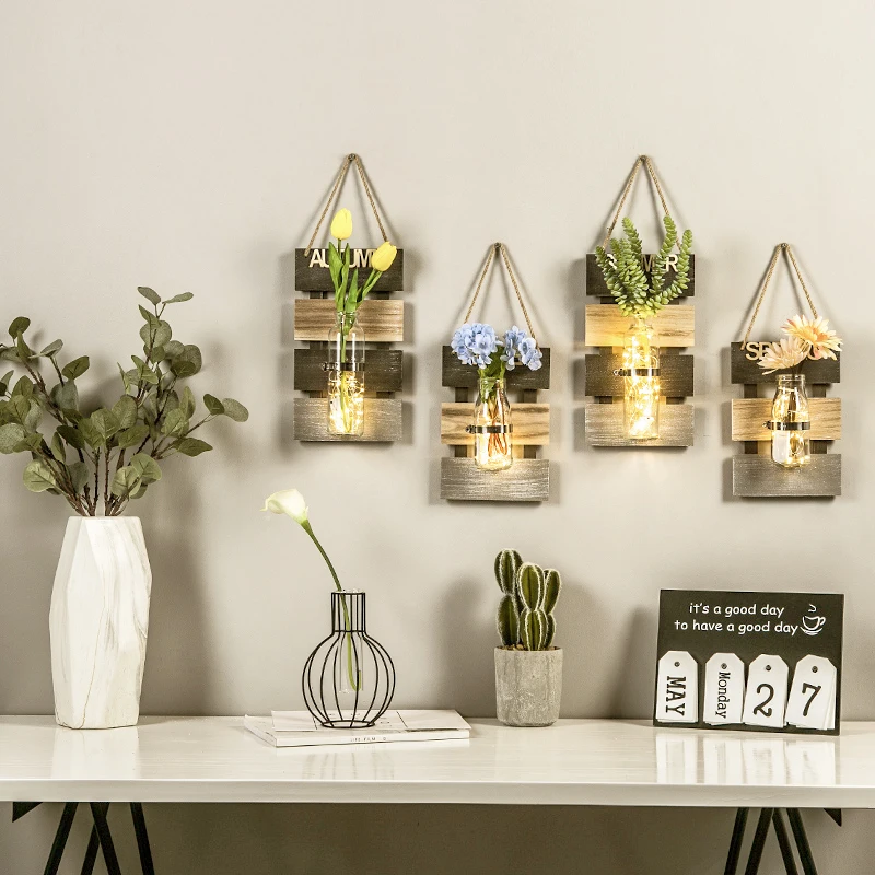 Настенная стеклянная ваза для кафе растения цветы гидропонная бутылка