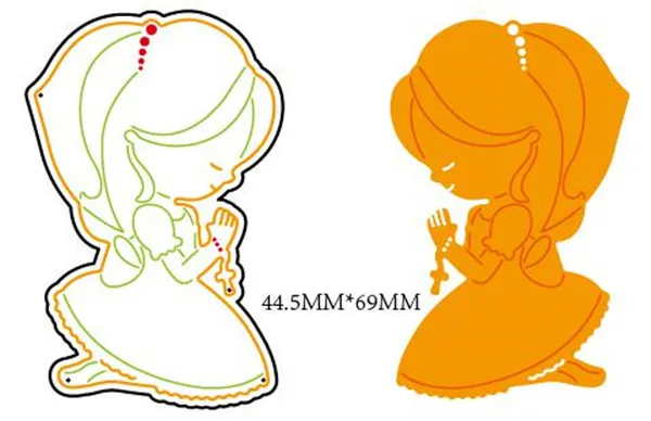 Estel Girl Pray штампы для резки металла трафареты DIY скрапбукинга альбом бумажная