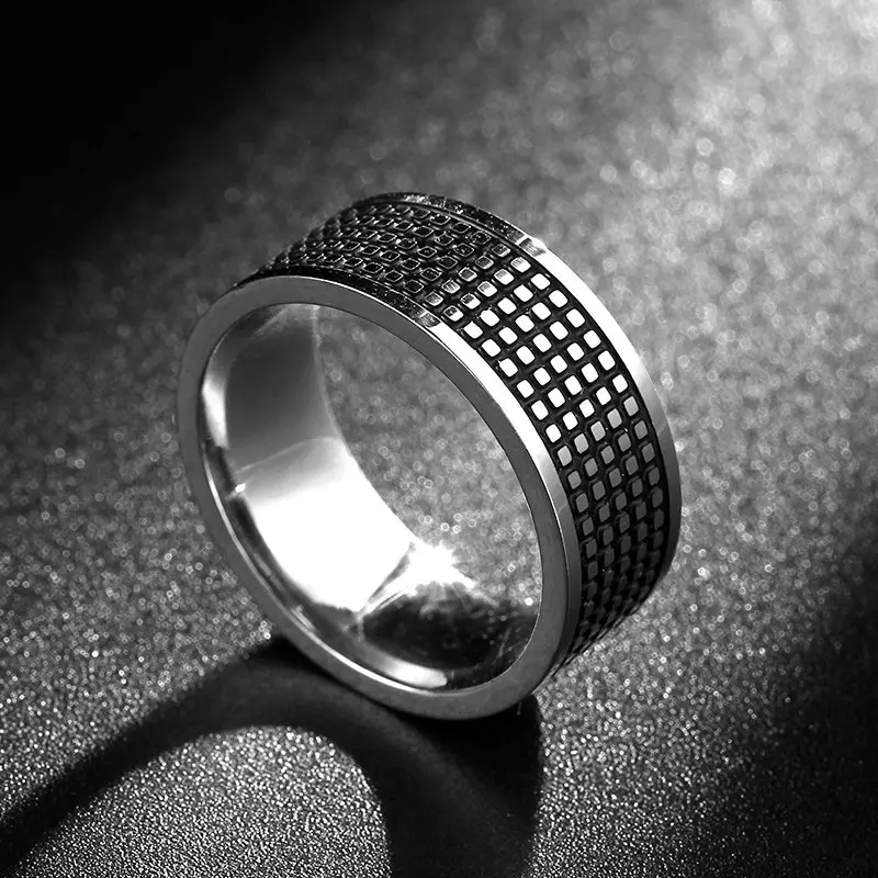 JR2600S 8mm 8 мм титановые кольца для мужчин и женщин подарок на день рождения треугольный узор дискретное кольцо - Цвет основного камня: JR2600S 8mm
