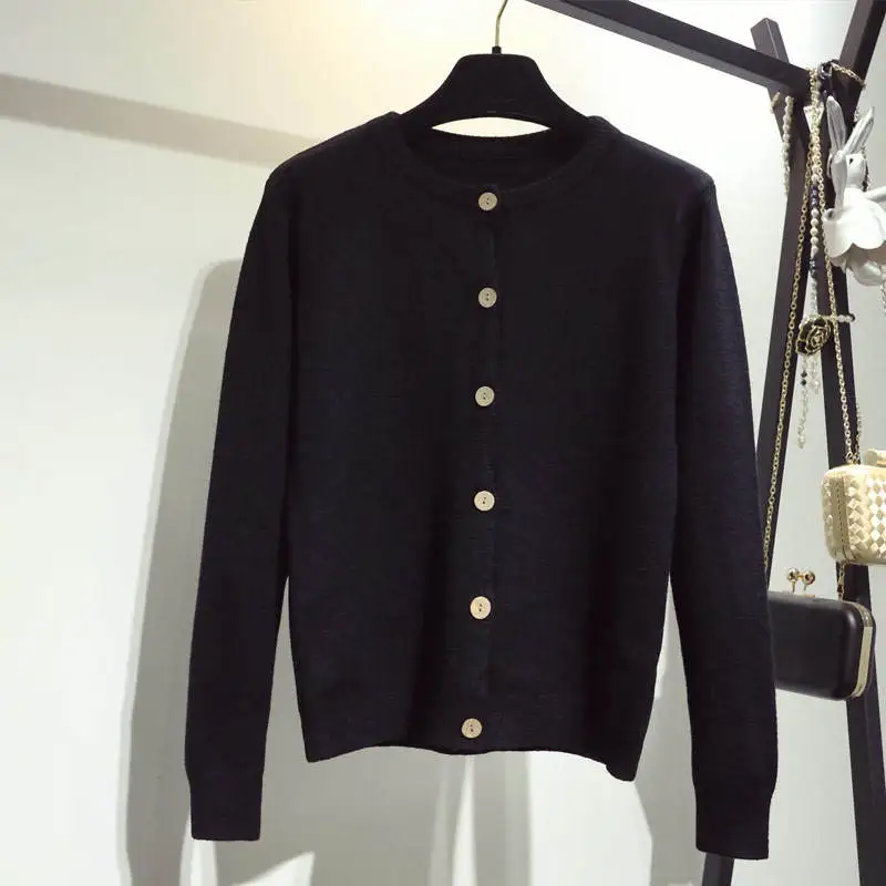 Новый весенний вязаный свитер для женщин Harajuku короткий кардиган женское базовое