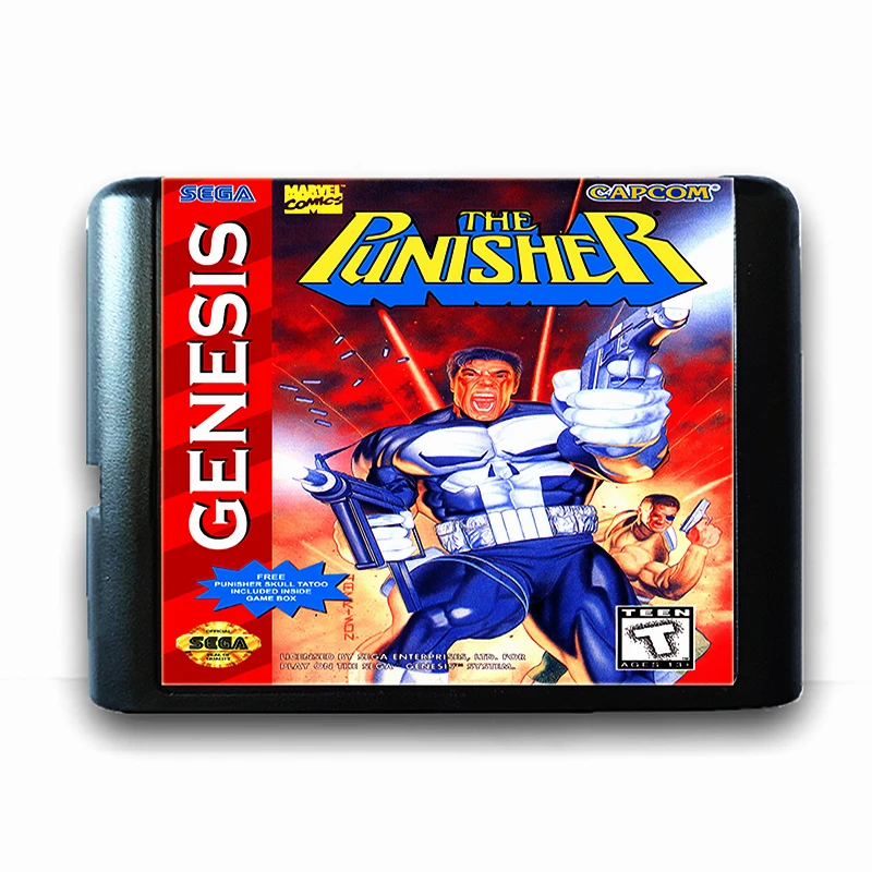 Каратель для 16 бит игра Sega Mega Drive карта для Mega Drive для Genesis US PAL версия видео игровая консоль