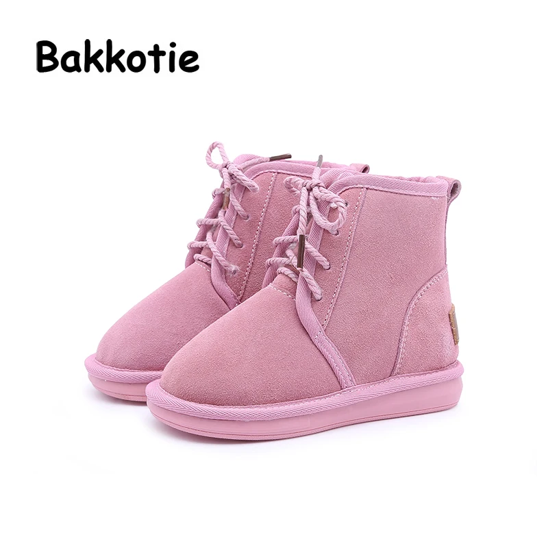 Bakkotie Новинка 2017 года ребенок мода Теплые зимние ботинки плюшевые для маленьких