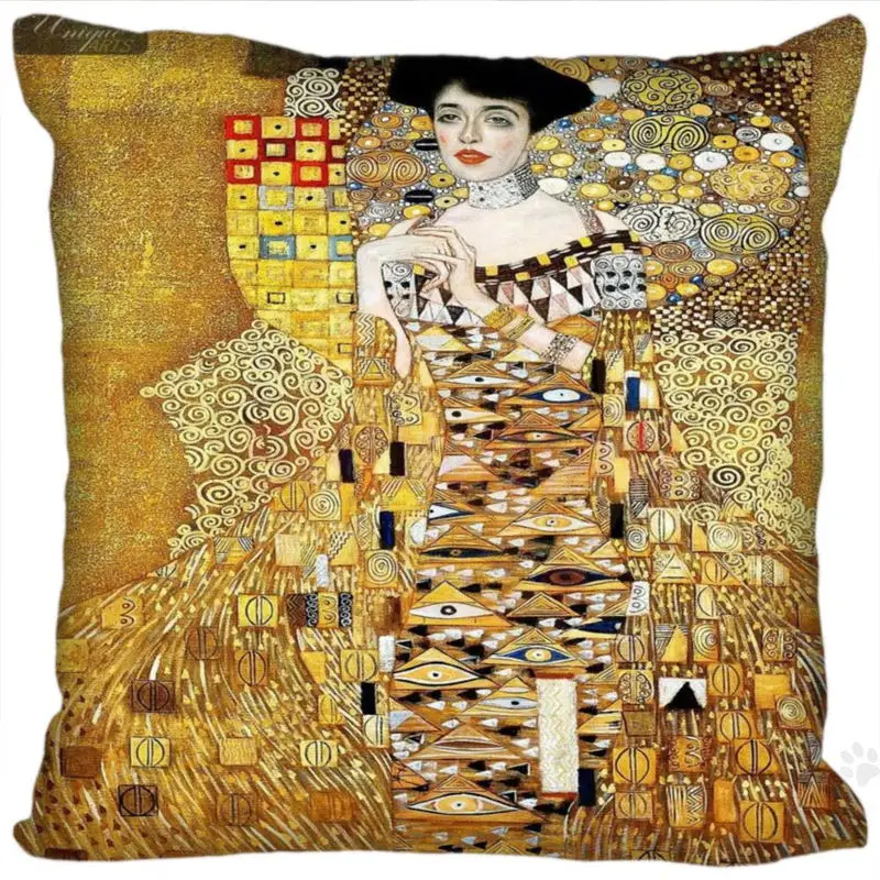 

Custom Gustav Klimt Pillowcase Square Zippered Home Decorative Pillow Cover Two Sides Printed 35X35 40X40 45X45 60X60