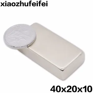 40*20*10 кубовидный Блок 40x20x10 мм, сверхмощные высококачественные редкоземельные магниты, неодимовый магнит 40x20x10 40 мм x 20 мм x 10 мм