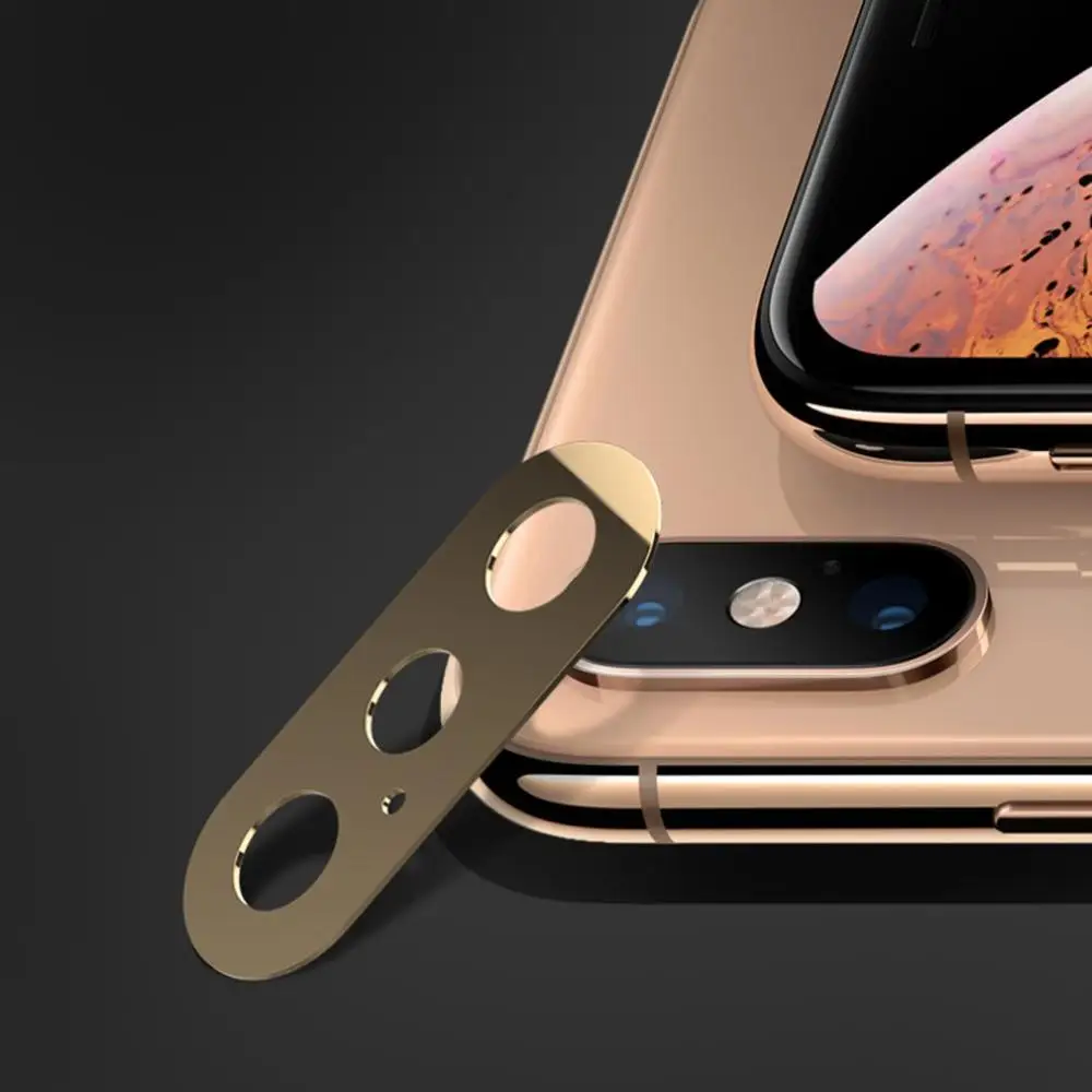 Для iPhone X металлическая задняя камера объектив Защитная крышка чехол наклейка на